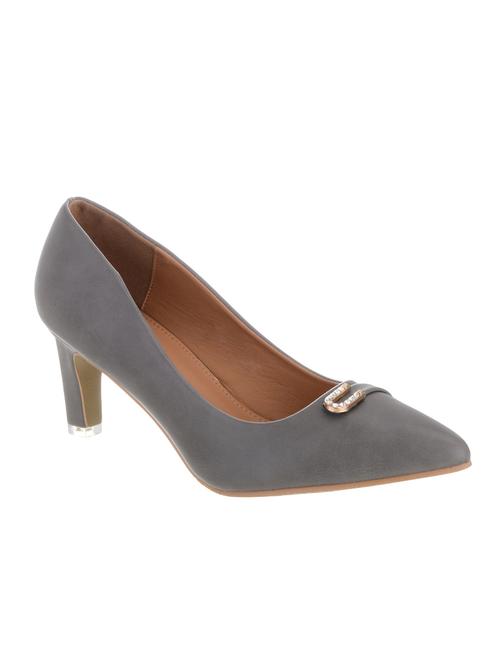 grey fabric slip on pumps - 14229132 - Very Small Image - 1