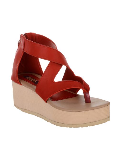 red closed back wedge - 14229159 - Very Small Image - 1