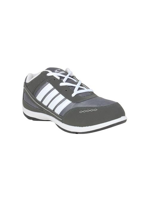 grey leatherette lace up sport shoe - 14233954 - Very Small Image - 1