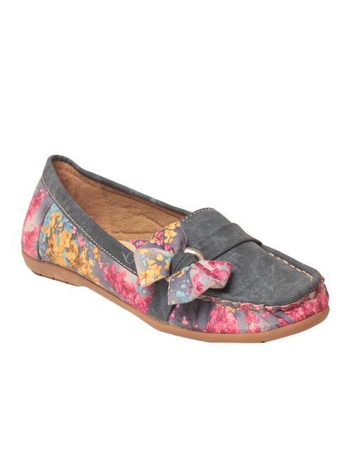 blue faux leather slip on loafers - 14234023 - Very Small Image - 1
