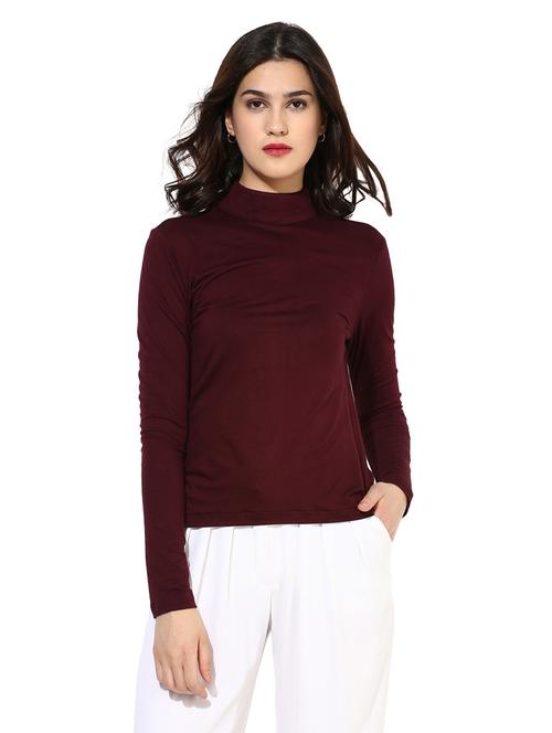 women's straight mock neck top - 14234538 - Very Small Image - 1