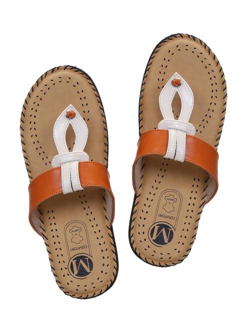 brown  faux leather slippers - 14234869 - Very Small Image - 1