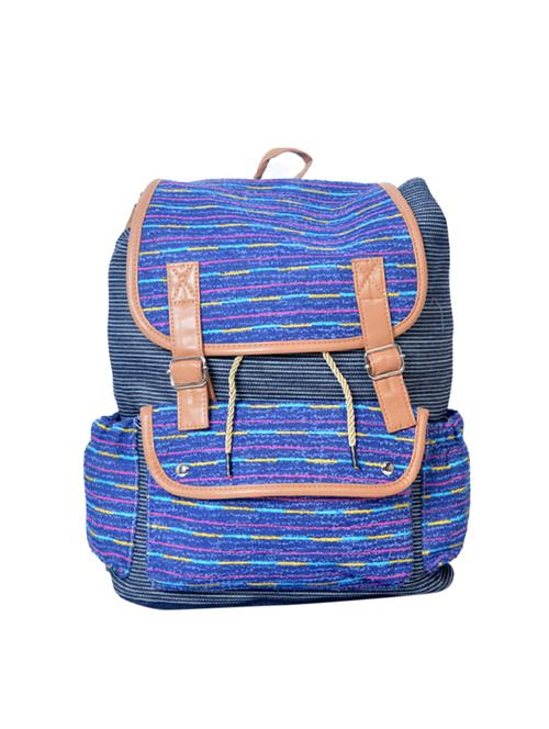 blue cotton fashion backpack - 14235158 - Very Small Image - 1