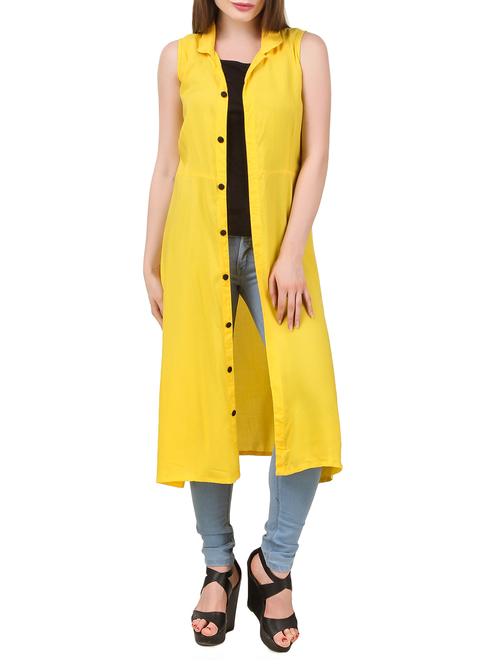 yellow rayon casual shrug - 14236412 - Very Small Image - 1