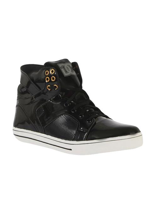 black leatherette lace up sneaker - 14236755 - Very Small Image - 1