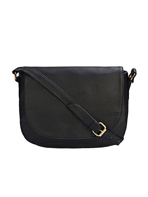 black leatherette  regular sling bag - 14237540 - Very Small Image - 1