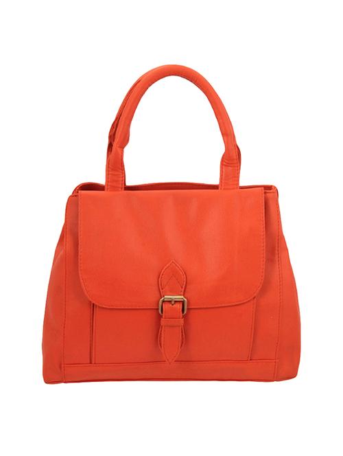 orange leatherette  regular handbag - 14237594 - Very Small Image - 1