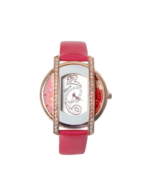 oleva women's leather watch oplw-11 - 14237696 - Very Small Image - 1