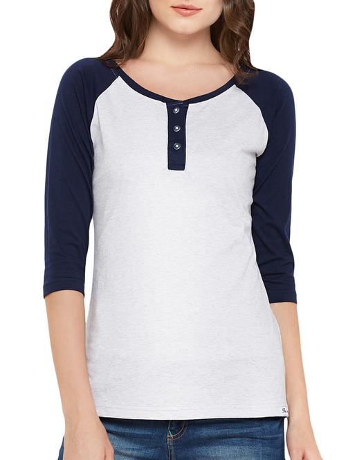 color block henley tee  - 14237927 - Very Small Image - 1