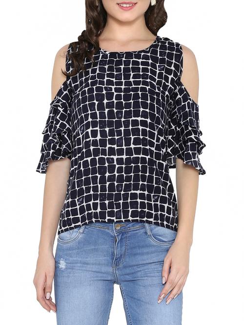cold shoulder layered sleeved top - 14238420 - Very Small Image - 1