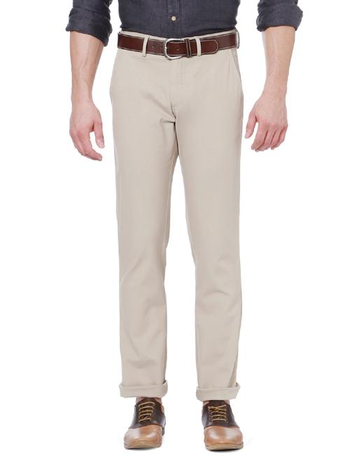 beige cotton chinos casual trousers - 14239578 - Very Small Image - 1