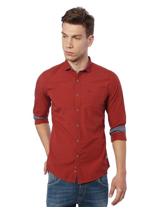 red cotton casual shirt - 14239859 - Very Small Image - 1