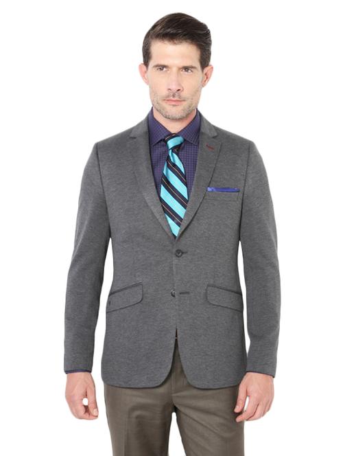 grey polyester formal blazer - 14240289 - Very Small Image - 1