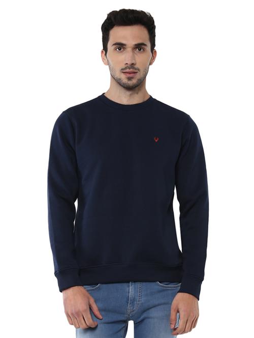 navy blue cotton sweatshirt - 14240324 - Very Small Image - 1