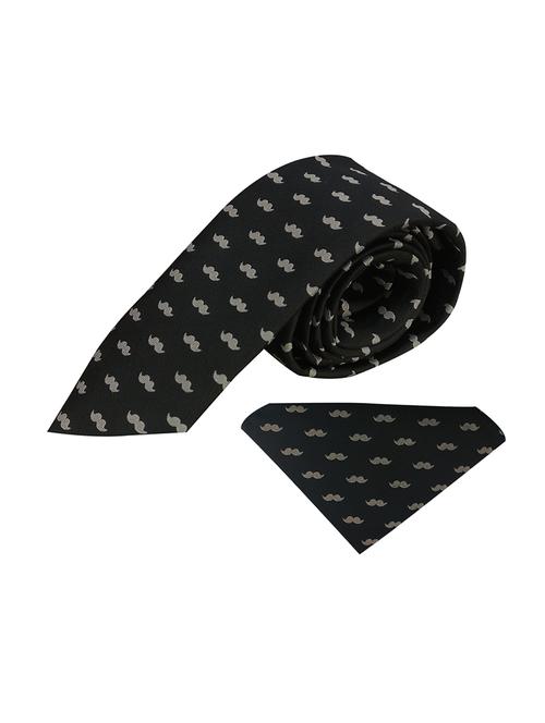black micro fiber tie - 14240976 - Very Small Image - 1