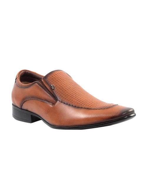 tan Leather formal slip on - 14242196 - Very Small Image - 1