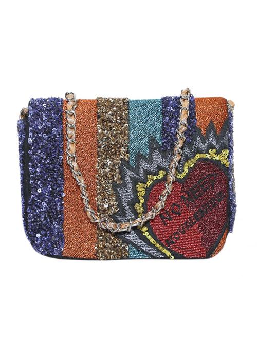 multi colored cotton clutch - 14243001 - Very Small Image - 1