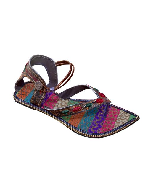 multi colored ethnic sandal - 14246401 - Very Small Image - 1