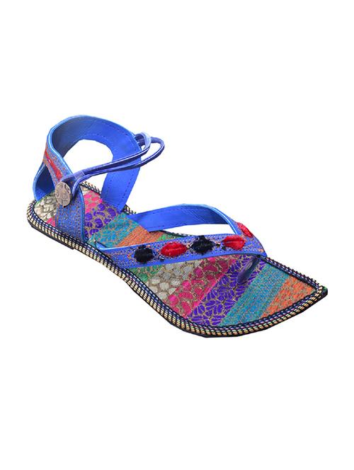 blue ethnic  sandal - 14246404 - Very Small Image - 1