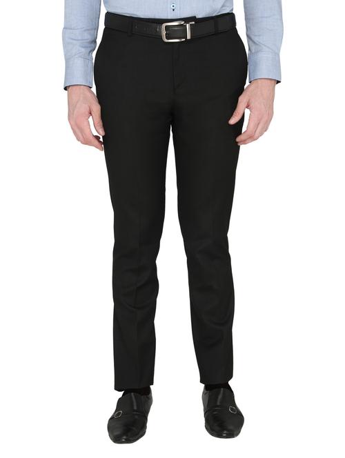 black cotton formal trouser - 14247709 - Very Small Image - 1