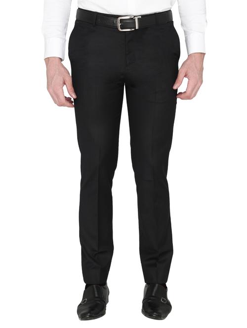 black cotton formal trouser - 14247715 - Very Small Image - 1