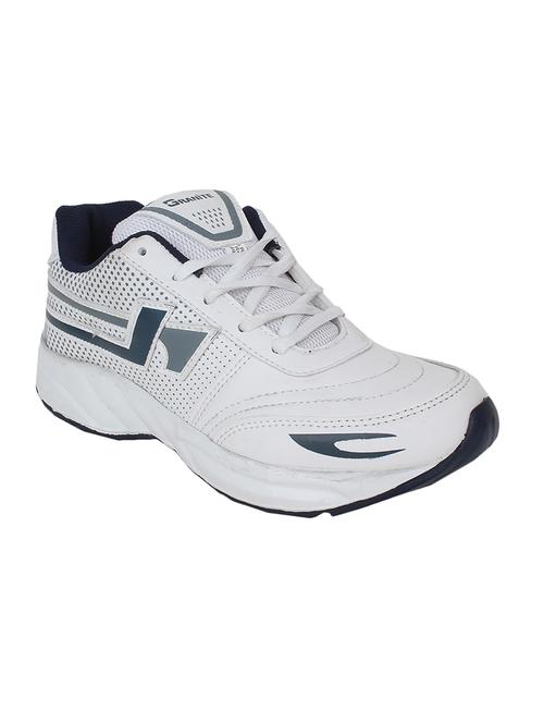 white Leatherette lace up sport shoe - 14248276 - Very Small Image - 1