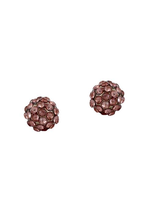 gold metal studs earrings - 14248704 - Very Small Image - 1