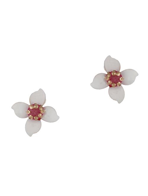 white  studs earrings - 14248809 - Very Small Image - 1