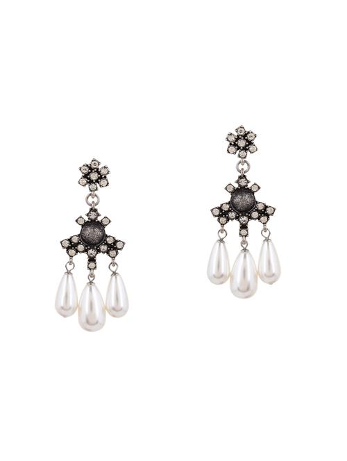 white  drop earrings - 14248930 - Very Small Image - 1