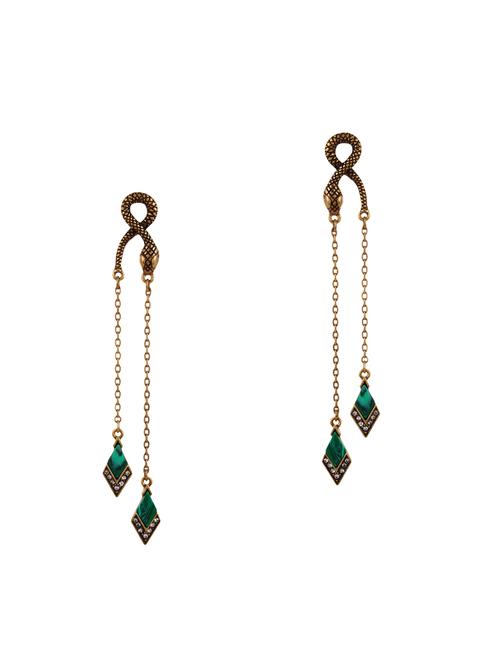 green  drop earrings - 14248931 - Very Small Image - 1