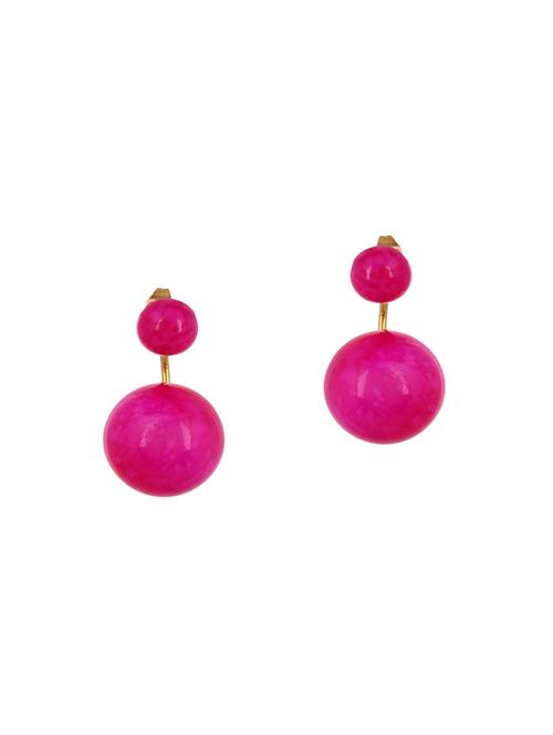 pink  studs earrings - 14248933 - Very Small Image - 1