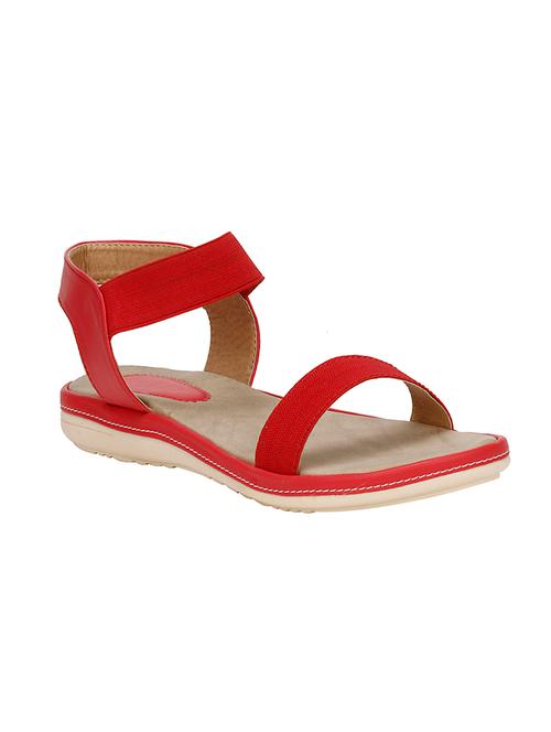 red canvas back strap sandals - 14248961 - Very Small Image - 1