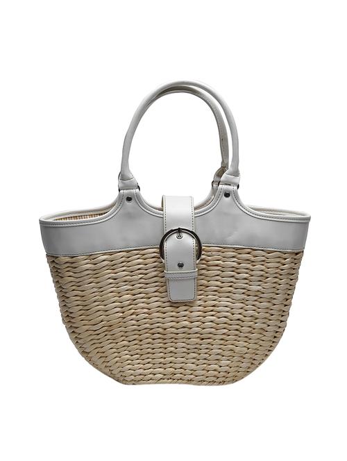 beige  jute regular handbag - 14249806 - Very Small Image - 1