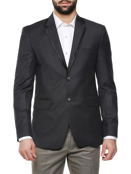 grey polyester formal blazer - 14255290 - Very Small Image - 1