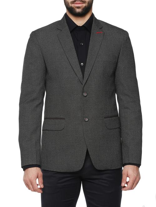 grey polyester formal blazer - 14255291 - Very Small Image - 1