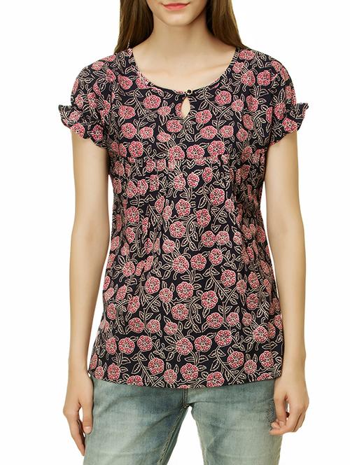 black printed cotton top - 14256407 - Very Small Image - 1