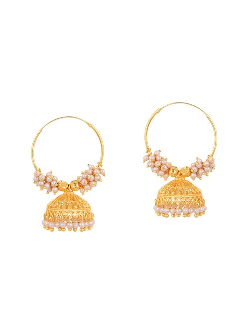 gold brass hoop earring - 14259477 - Very Small Image - 1