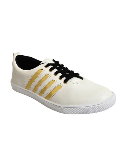 white leatherette lace up sneaker - 14259676 - Very Small Image - 1