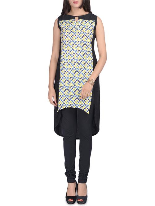 high-low printed kurta - 14259980 - Very Small Image - 1