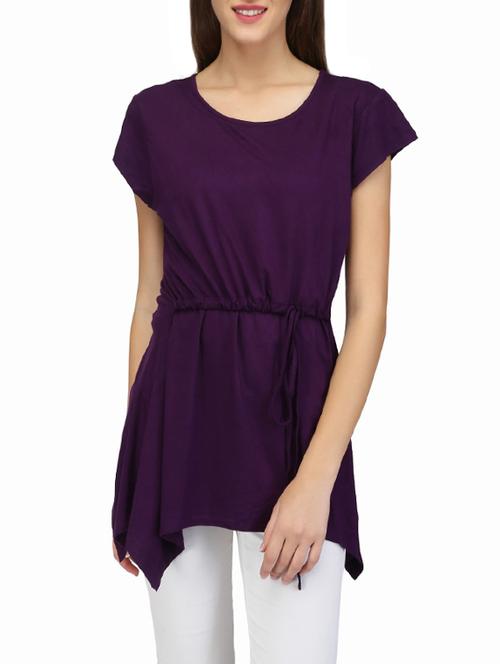 asymmetric draw-string belt tunic - 14260877 - Very Small Image - 1