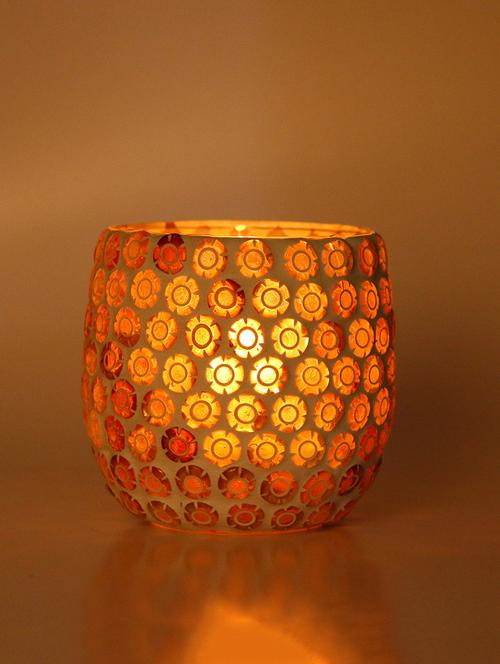 new design candle votive decorated with colorful chips & beads(set of 2) - 14261437 - Very Small Image - 1