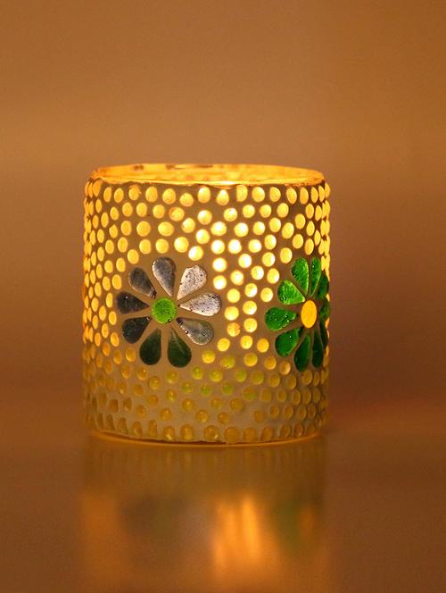 new design candle votive decorated with colorful chips & beads(set of 5) - 14261488 - Very Small Image - 1