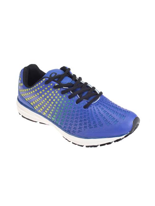 Blue Leatherette Lace Up Sport Shoe - 14262775 - Very Small Image - 1