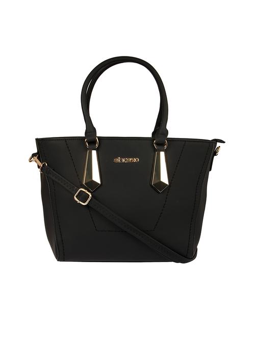 black leatherette regular handbag - 14264158 - Very Small Image - 1