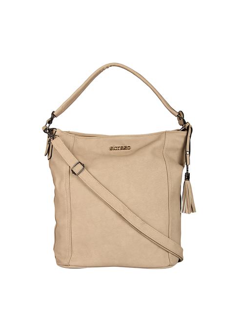 beige leatherette regular handbag - 14264166 - Very Small Image - 1