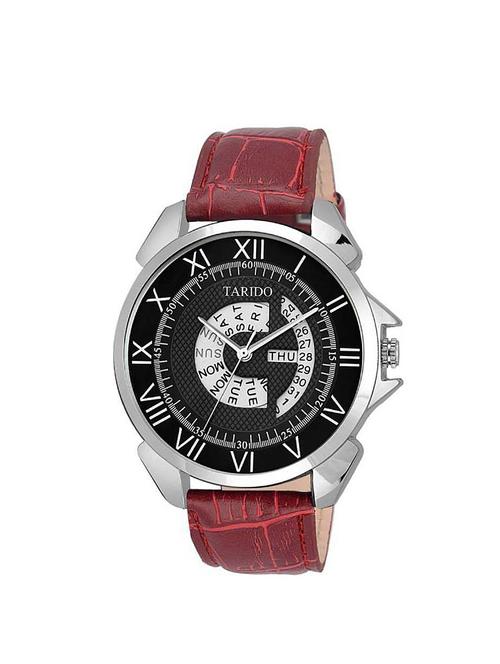 tarido new style day & date black dial men watch - 14264565 - Very Small Image - 1