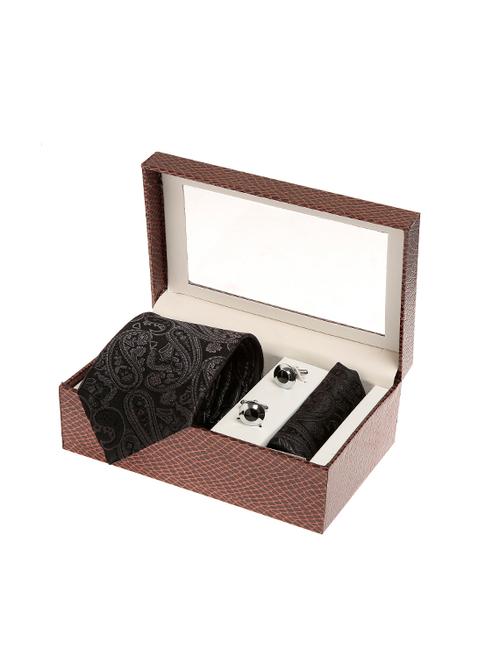 black micro silk fabric tie - 14264678 - Very Small Image - 1