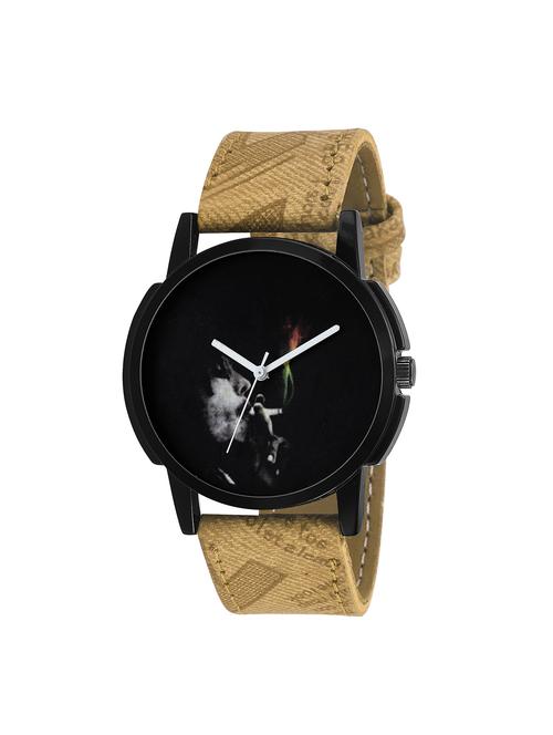 gravity leatherette strap round dial analog watch - 14264833 - Very Small Image - 1