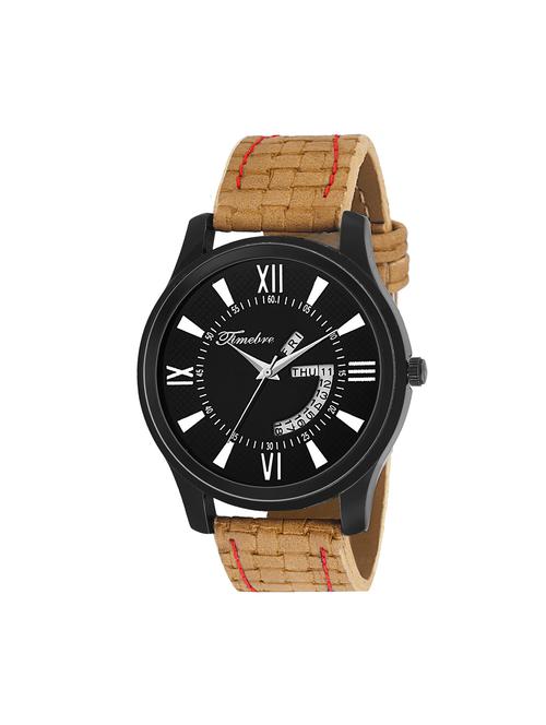 gravity leatherette strap round dial analog watch - 14264864 - Very Small Image - 1