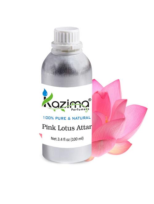 pink lotus attar perfume for unisex (100 ml) - pure natural undiluted - 14265445 - Very Small Image - 1